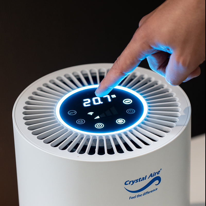 Crystal Air Turbo HEPA LED Air Purifier - Wifi Control & 5 Step Filtration