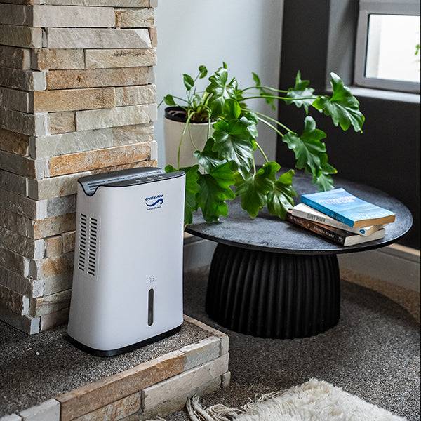 Crystal Aire Compact 2L Dehumidifier (600ml/day) w/ Automatic Timer & More