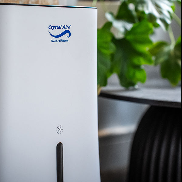 Crystal Aire Compact 2L Dehumidifier (600ml/day) w/ Automatic Timer & More