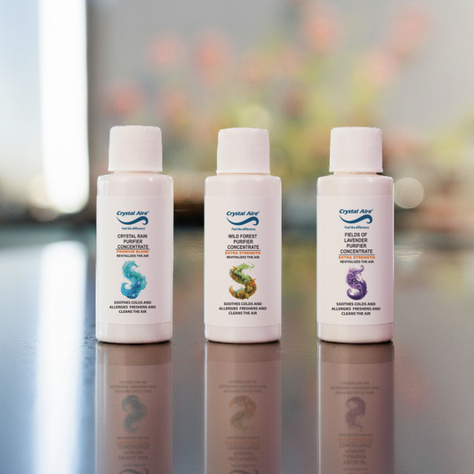 Crystal Aire 30ml Crystal Rain, Lavendar & Wild Forest Air Purifier Concentrates - 3 Pack