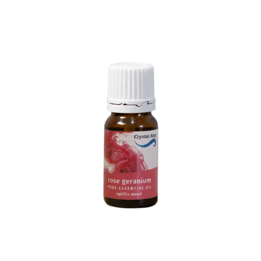 Crystal Aire Rose Geranium 10ml Essential Oil - Uplifts Mood & More (10ml)