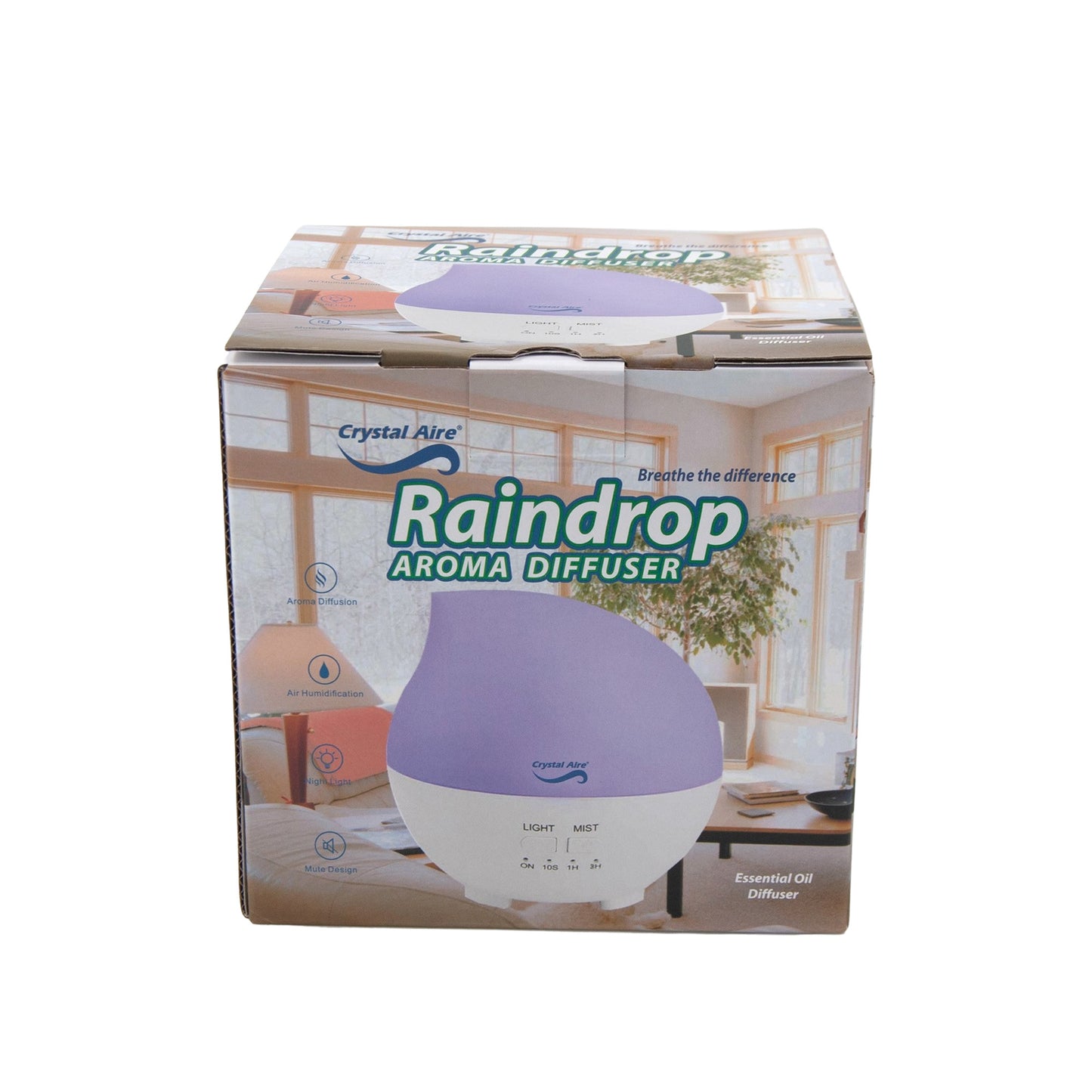 Crystal Aire Rain Drop Ultrasonic Aroma Diffuser for Babies & Adults