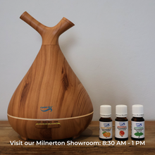 Load image into Gallery viewer, Crystal Aire Sapling Dual-Nozzle Ultrasonic Aroma Diffuser WT-008 - Light Wood
