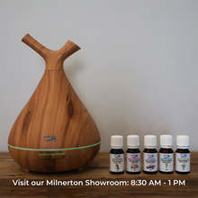 Load image into Gallery viewer, Crystal Aire Sapling Dual-Nozzle Ultrasonic Aroma Diffuser WT-008 - Light Wood
