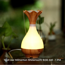 Load image into Gallery viewer, Crystal Aire Light Wood Flower Essential Oil Aroma Diffuser
