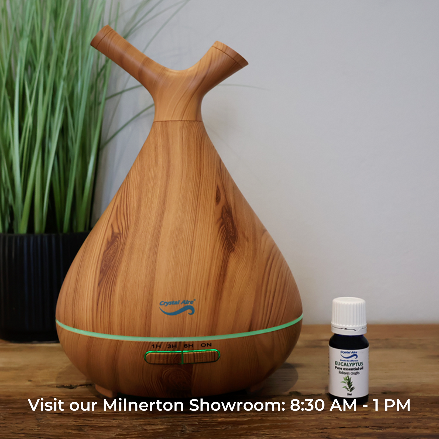 Crystal Aire Sapling Dual-Nozzle Ultrasonic Aroma Diffuser WT-008 - Light Wood