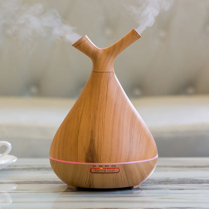Crystal Aire Sapling Dual-Nozzle Ultrasonic Aroma Diffuser WT-008 - Light Wood