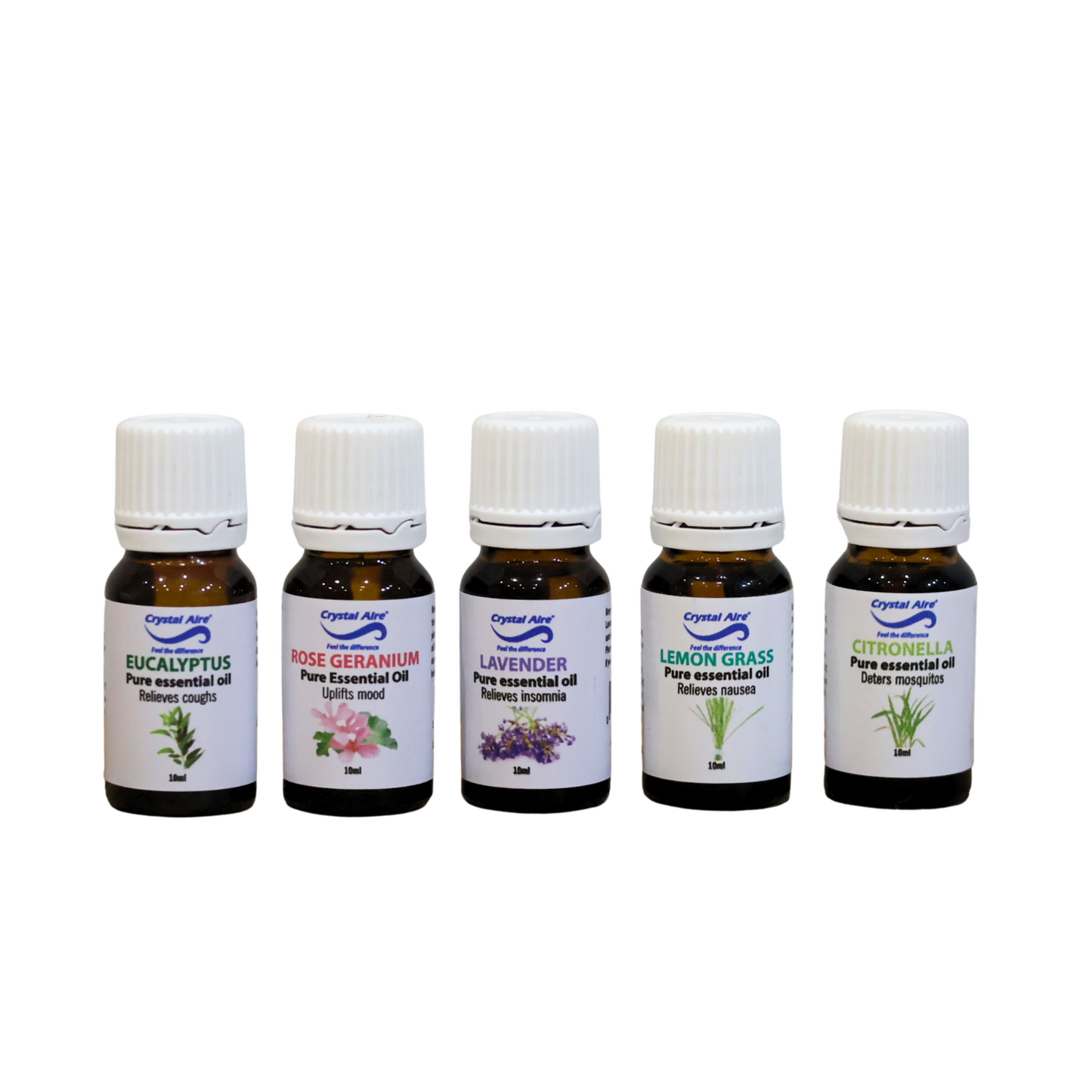 Crystal Aire 5 Pack 10ml Assorted Essential Oils