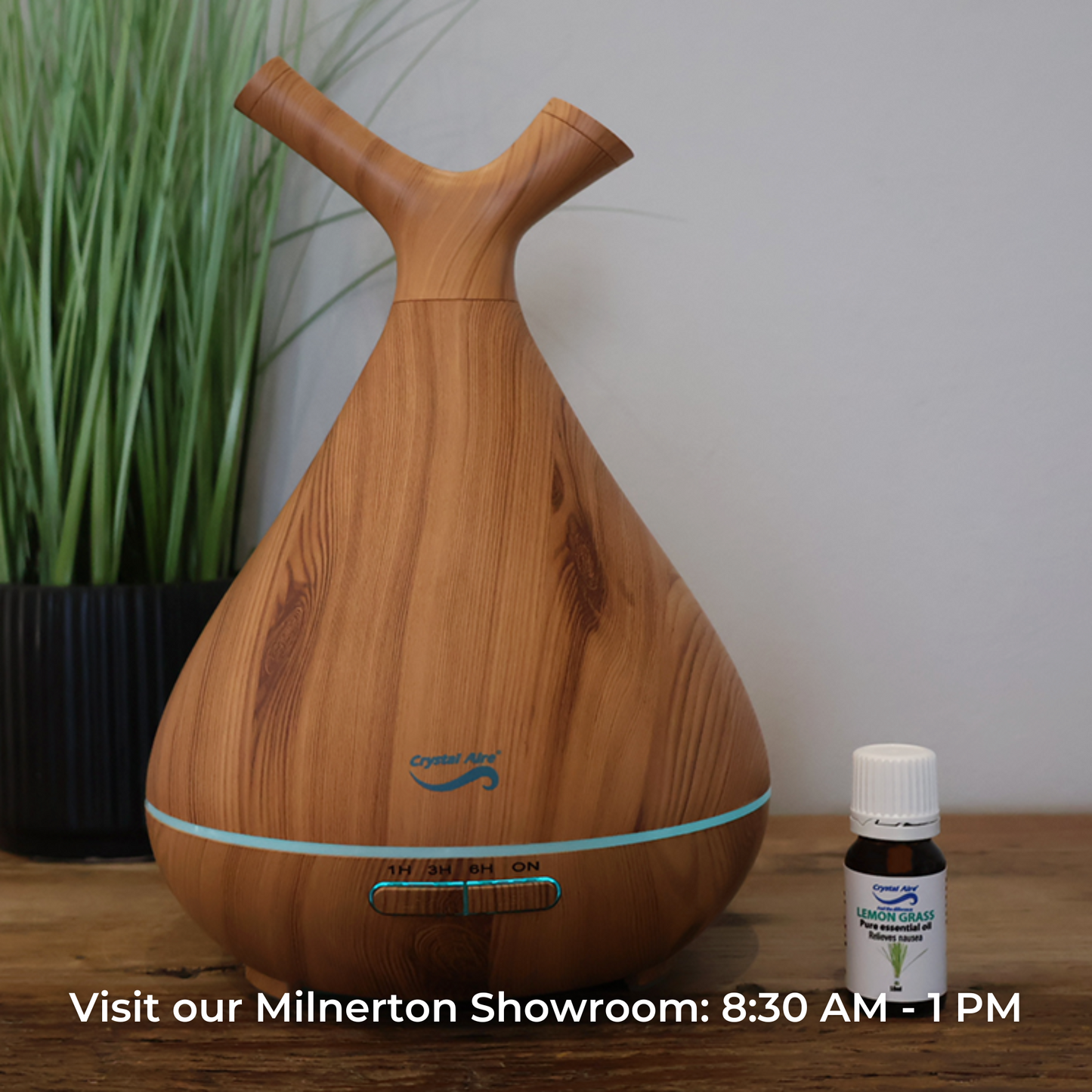 Crystal Aire Sapling Dual-Nozzle Ultrasonic Aroma Diffuser WT-008 - Light Wood