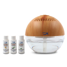 Load image into Gallery viewer, AP001LED Globe Purifier with 3 x 30ml Crystal Rain, Fields of Lavender and Wild Forest
