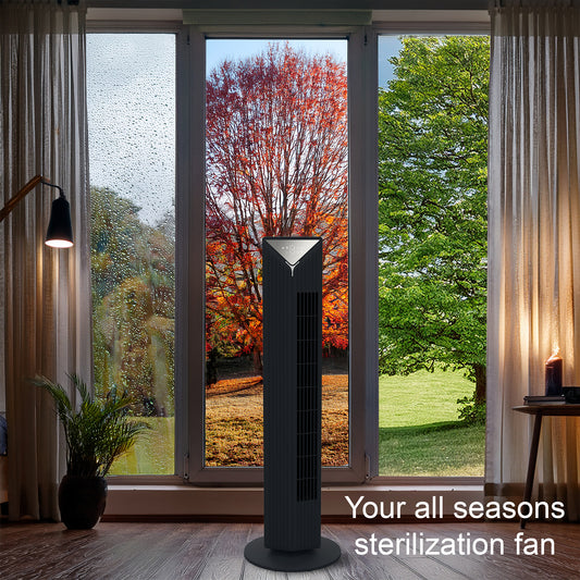 Crystal Aire Black Sterilization Tower Fan
