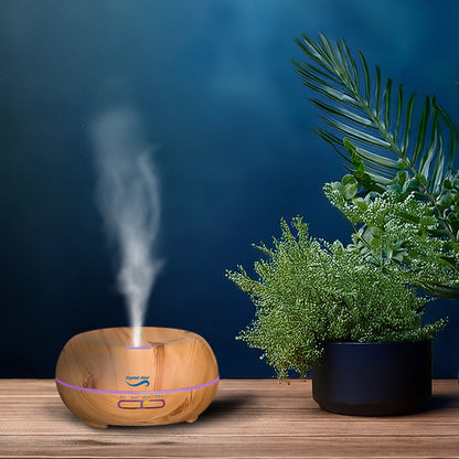 Crystal Aire Bean LED Ultrasonic Aroma Diffuser 300ml- Light Wood