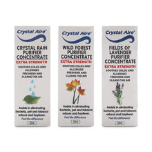 Load image into Gallery viewer, Crystal Aire 30ml Crystal Rain, Lavendar &amp; Wild Forest Concentrate Pack
