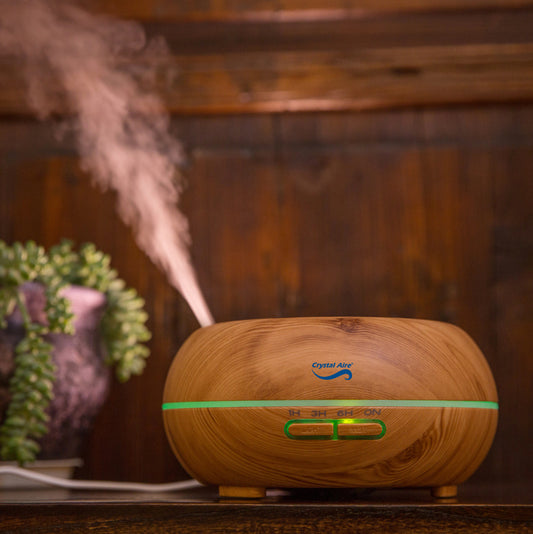 Crystal Aire Bean LED Ultrasonic Aroma Diffuser 300ml- Light Wood