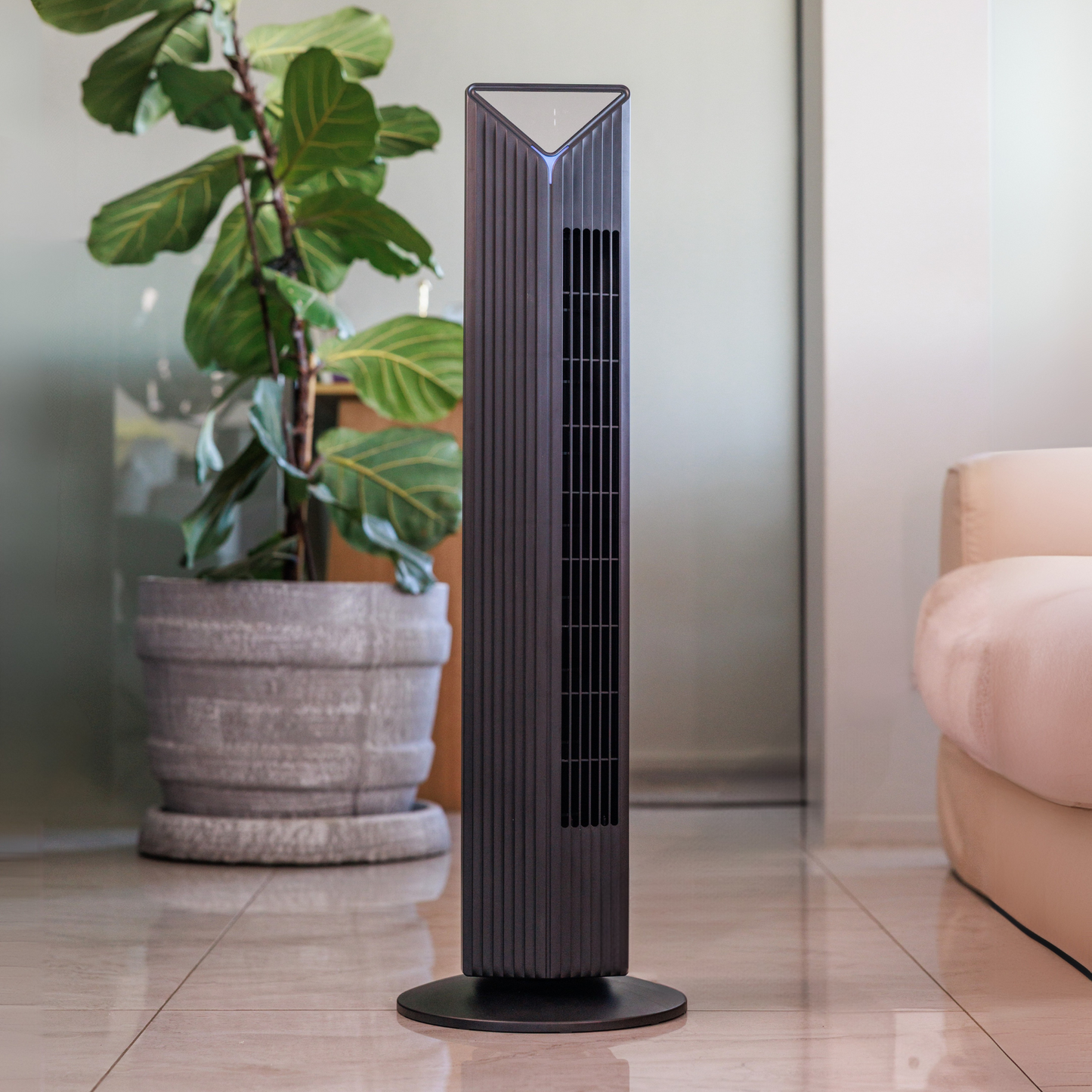 Crystal Aire Black Sterilization Tower Fan