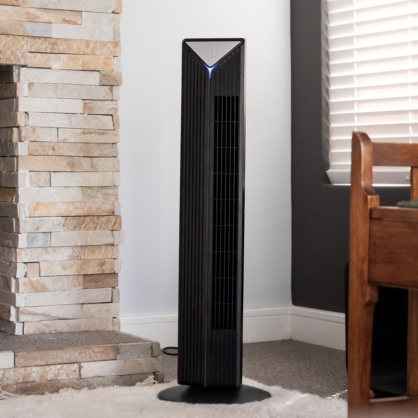 Crystal Aire Black Sterilization Tower Fan