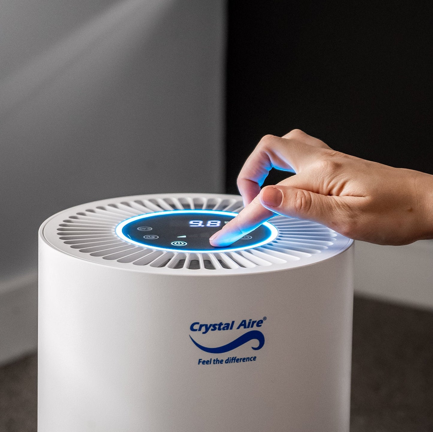 Crystal Air Turbo HEPA LED Air Purifier - Wifi Control & 5 Step Filtration