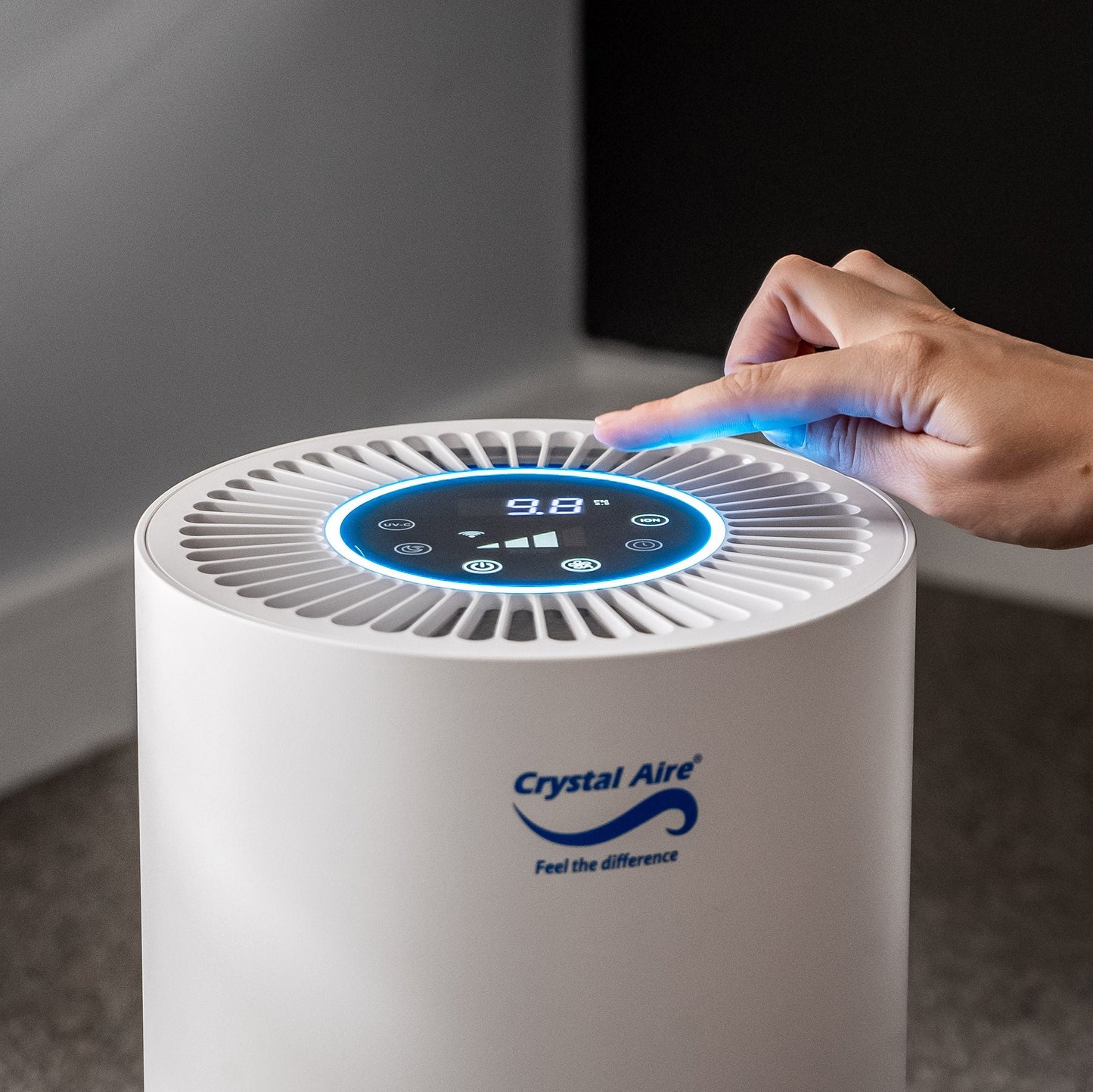 Crystal Air Turbo HEPA LED Air Purifier - Wifi Control & 5 Step Filtration