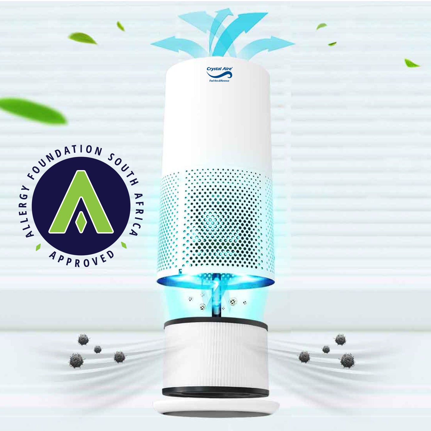 Crystal Aire Turbo HEPA LED Air Purifier - Wifi Control & 5 Step Filtration