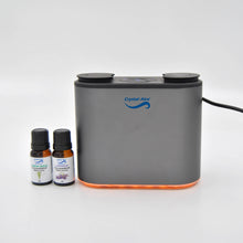 Load image into Gallery viewer, Dual Nozzle Waterless Aroma Diffuser w/ Auto Timer +  2 10ml Essential Oils (Lavender &amp; Lemongrass)
