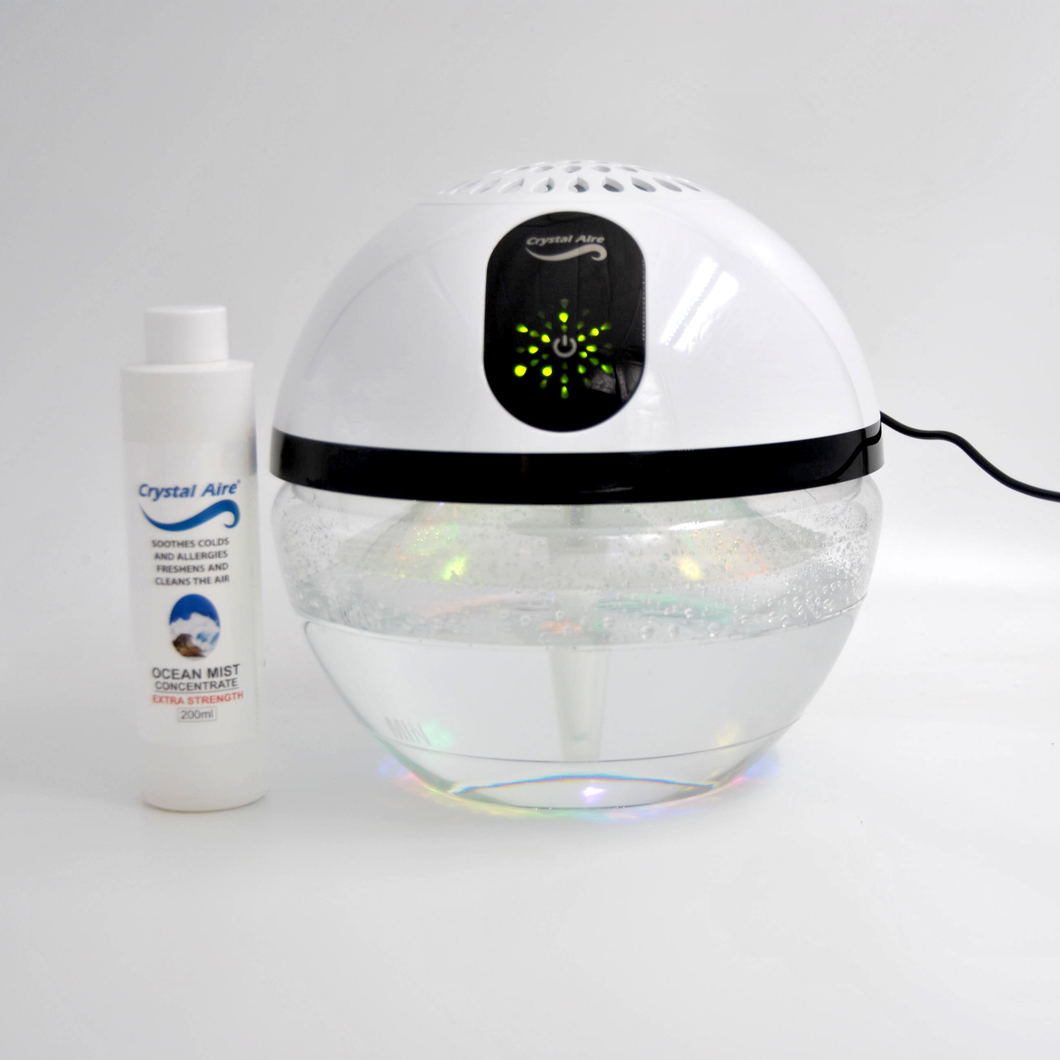 Crystal Aire Executive UV Air Purifier & Ioniser LED with Ocean Mist Concentrate
