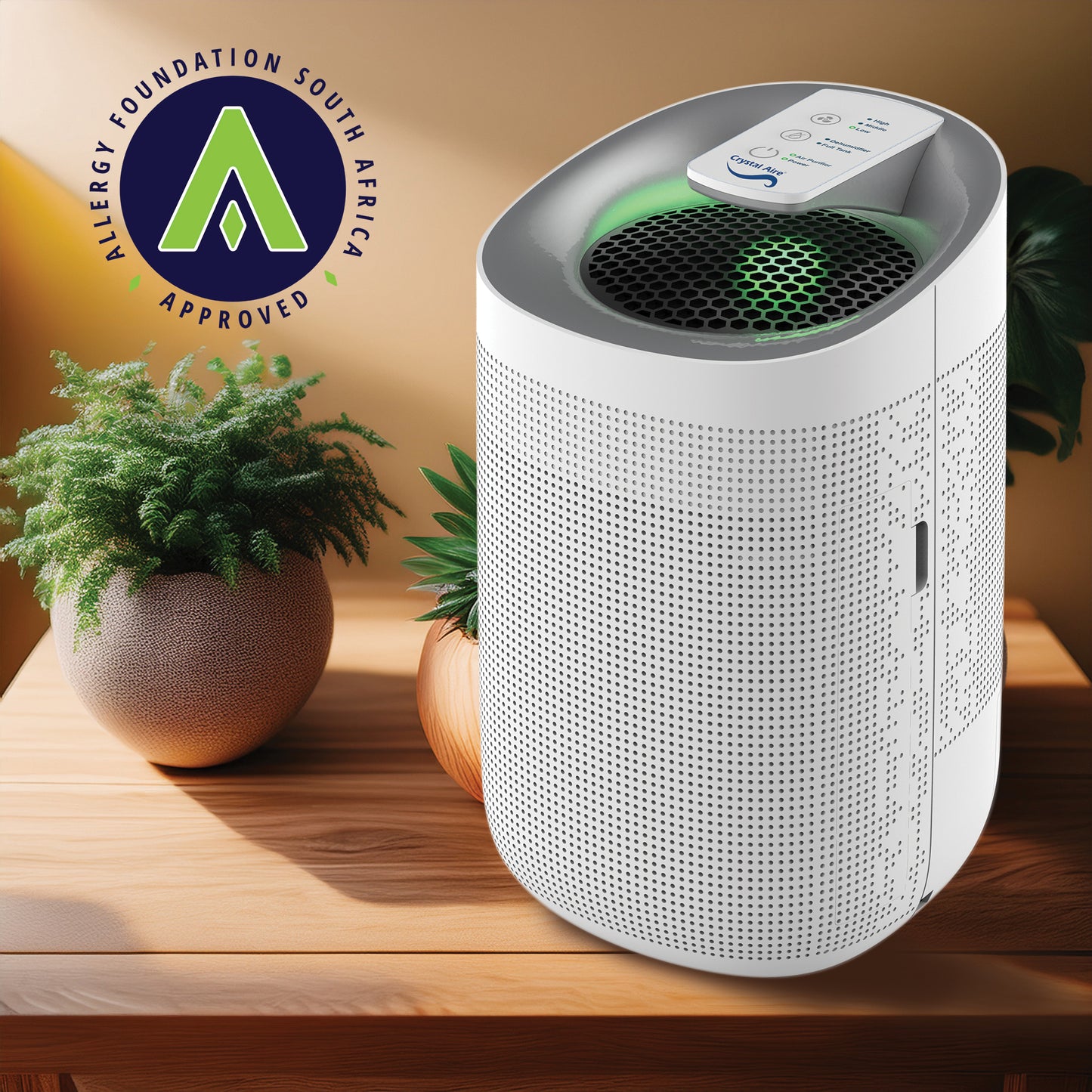 Crystal Aire 2 in 1 Compact Dehumidifier and Hepa Air Purifier - Q9