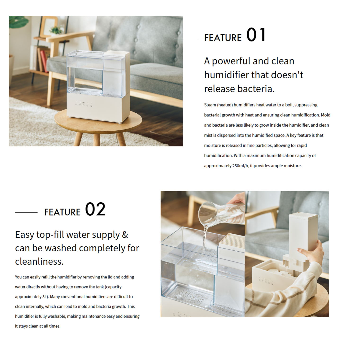 Crystal Aire 3.5L Steam Humidifier