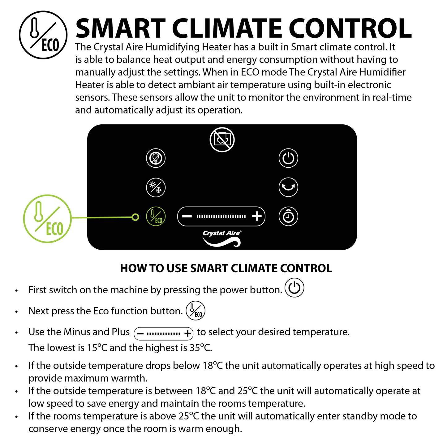 Crystal Aire Humidifying Heater