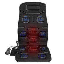 Load image into Gallery viewer, Naipo Black Massage Seat Cushion with 8 Motor Vibrations &amp; 4 Massage Settings
