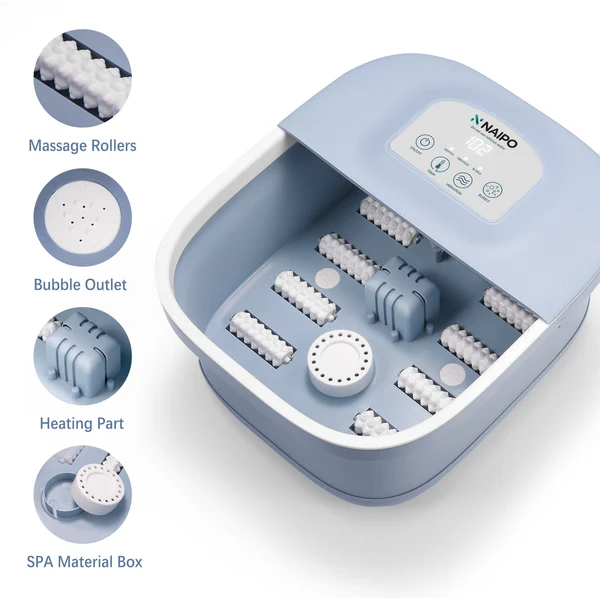 Naipo Foot Spa Bath Massager with heat bubbles