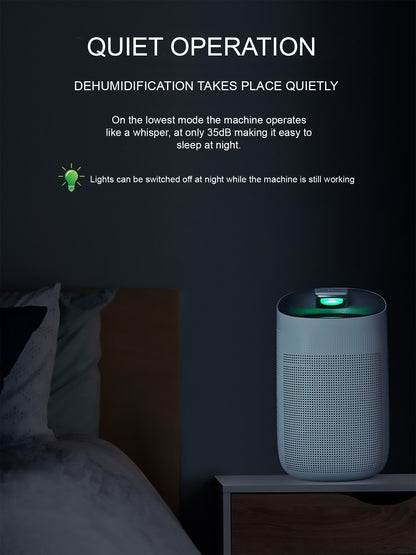 Crystal Aire 2 in 1 Compact Dehumidifier and Hepa Air Purifier - Q9