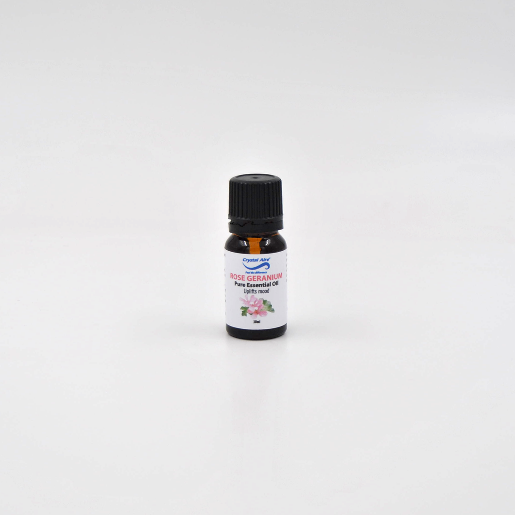 Crystal Aire Rose Geranium Essential Oil - Uplifts Mood & More (10ml)