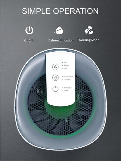 Crystal Aire 2 in 1 Compact Dehumidifier and Hepa Air Purifier - Q9