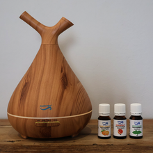 Load image into Gallery viewer, Crystal Aire Sapling Diffuser Sweet Orange, Grapefruit and Peppermint Bundle
