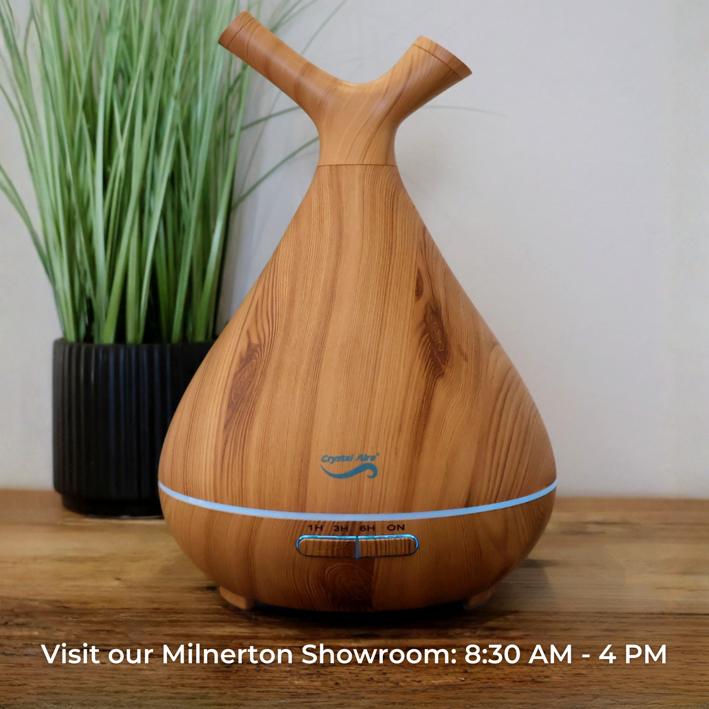 Crystal Aire Sapling Dual-Nozzle Ultrasonic Aroma Diffuser WT-008 - Light Wood