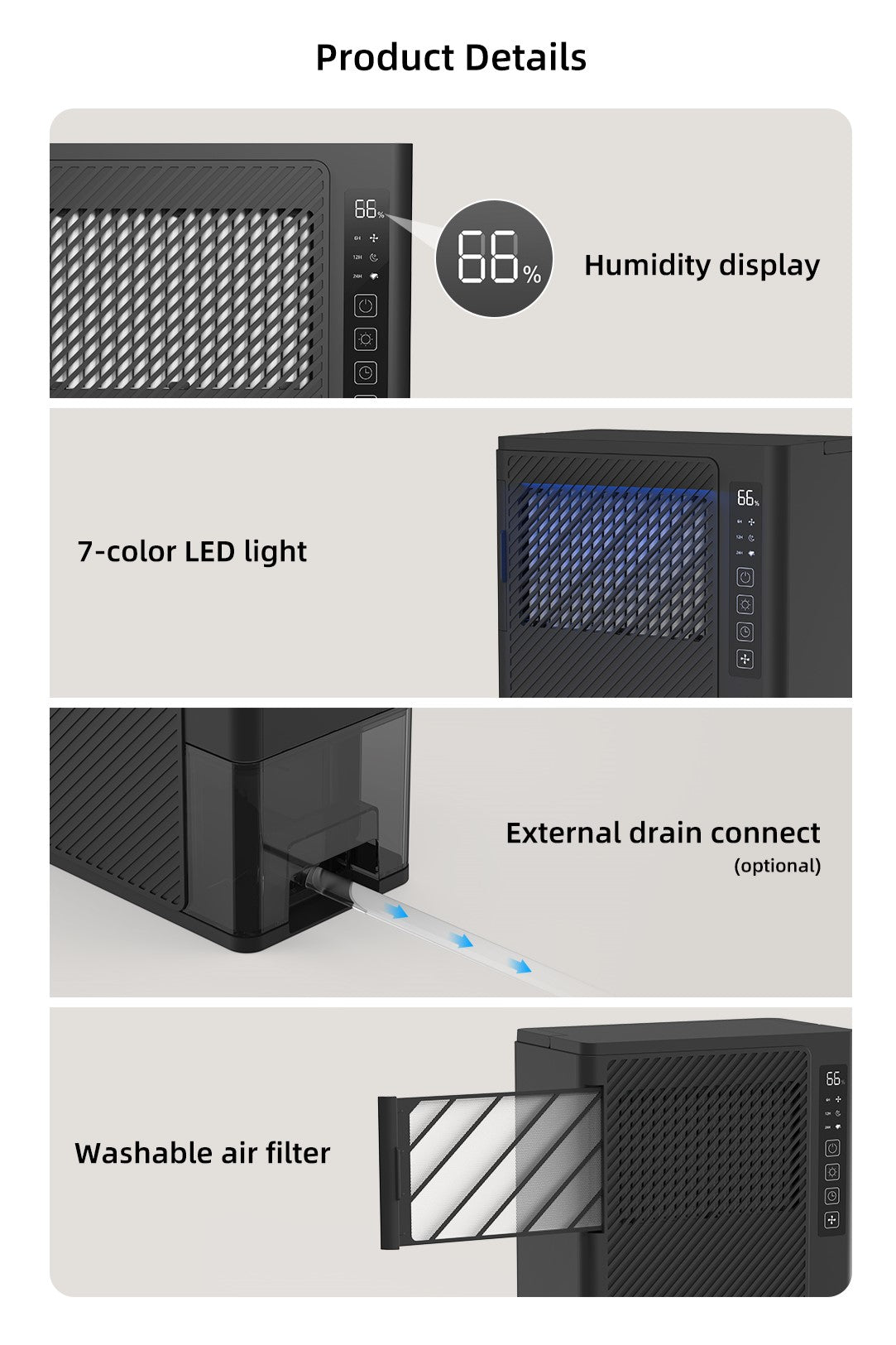 Crystal Aire Desiccant Dehumidifier - White