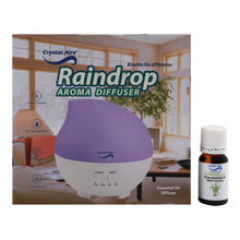 Load image into Gallery viewer, Crystal Aire Rain Drop Aroma Diffuser with Citronella Essential Oil (10ml)

