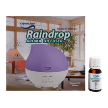Load image into Gallery viewer, Crystal Aire Rain Drop Aroma Diffuser with Lemon Grass Oil (10ml)
