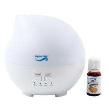 Load image into Gallery viewer, Crystal Aire Rain Drop Aroma Diffuser with Sweet Orange Oil (10ml)
