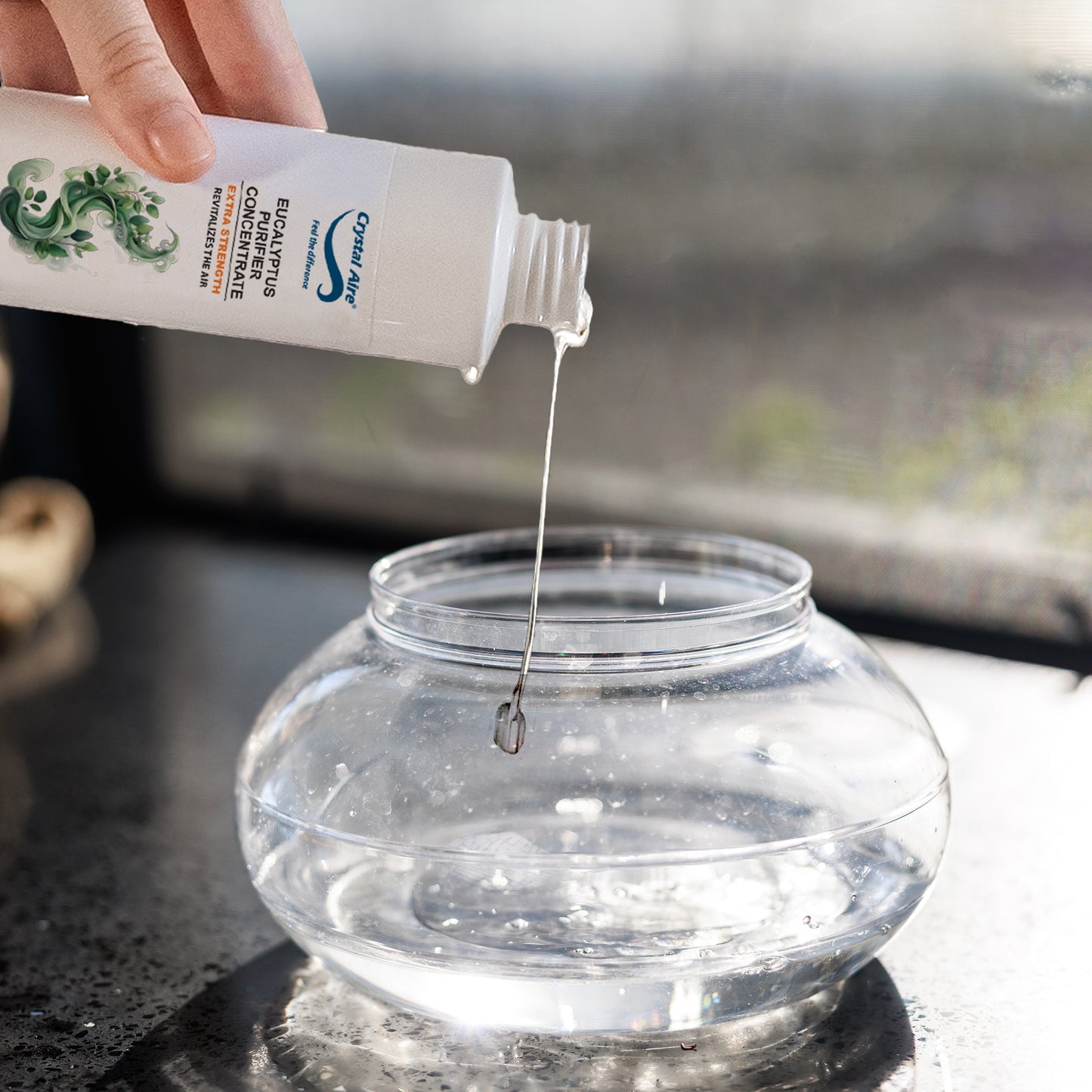 Crystal Aire 200ml Rose, Vanilla, Eucalyptus and Ocean Mist Air Purifier Concentrates - 4 Pack