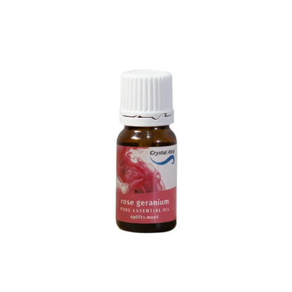 Crystal Aire Rose Geranium 10ml Essential Oil - Uplifts Mood & More (10ml)