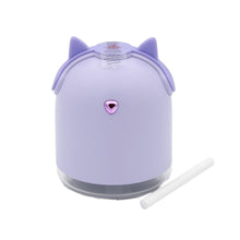 Load image into Gallery viewer, Lilac Cat-Shaped Cute Pet Humidifier - 250ml Water Capacity w/ 2 Spray Modes
