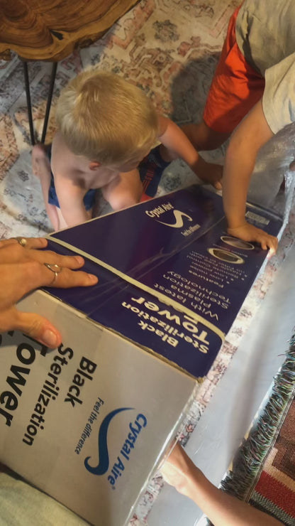 Crystal Aire Black Sterilization Tower Fan