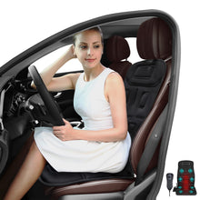 Load image into Gallery viewer, Naipo Black Massage Seat Cushion with 8 Motor Vibrations &amp; 4 Massage Settings
